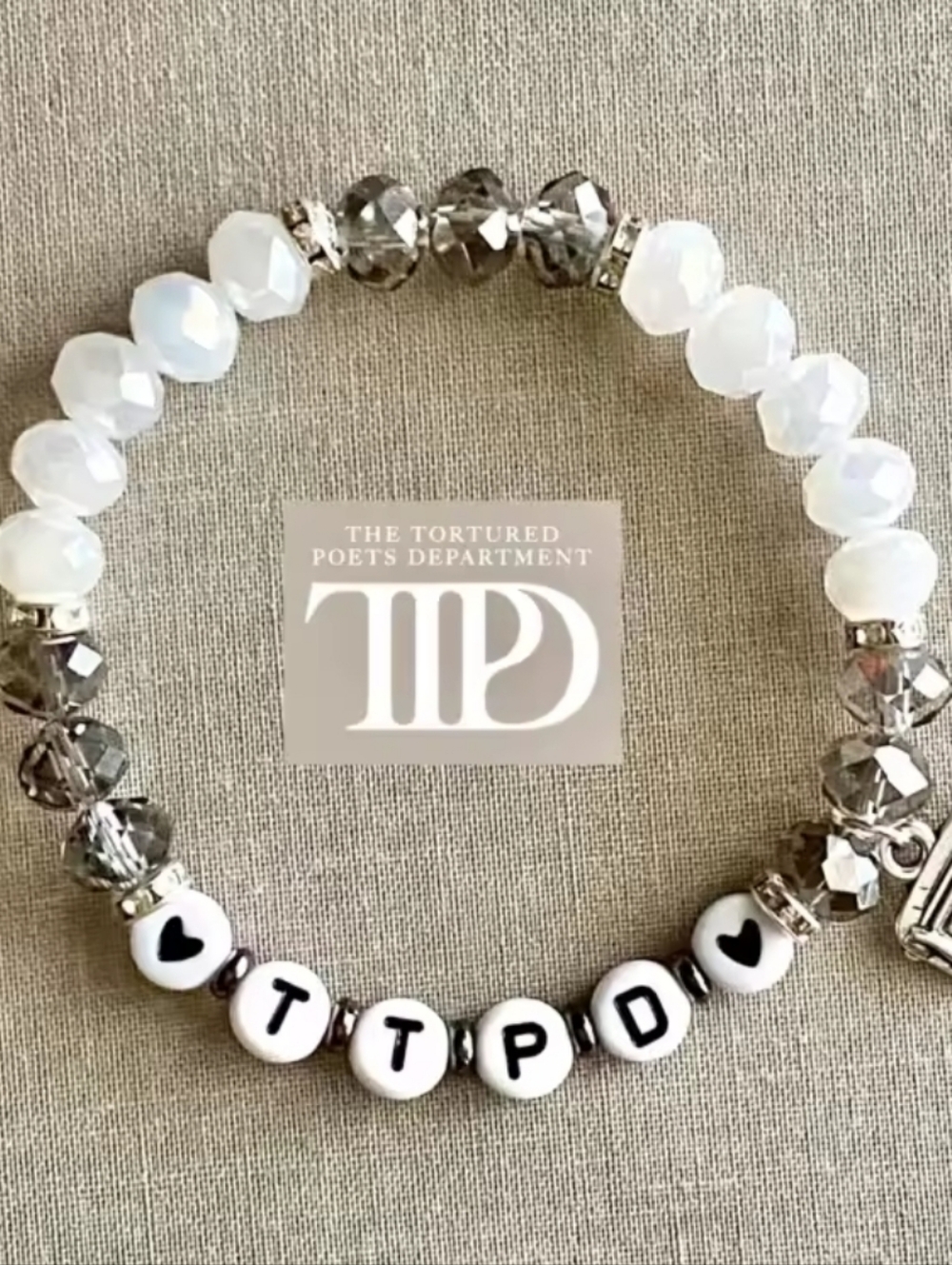 Taylor Swift TTPD Bracelet 🤍 Tortured Poets Department Beaded Swiftie Jewelry